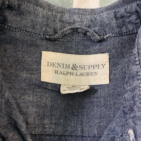 Ralph Lauren Denim & Supply Shirt Womens S Cotton Chambray Western Button Up - Picture 3 of 7